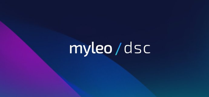 myleo / dsc logo on abstract background